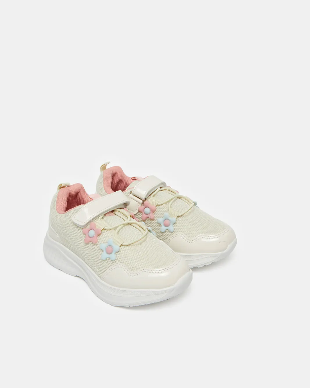 Girls Beige Floral Trainer sold by Redtag product image thumbnail 2