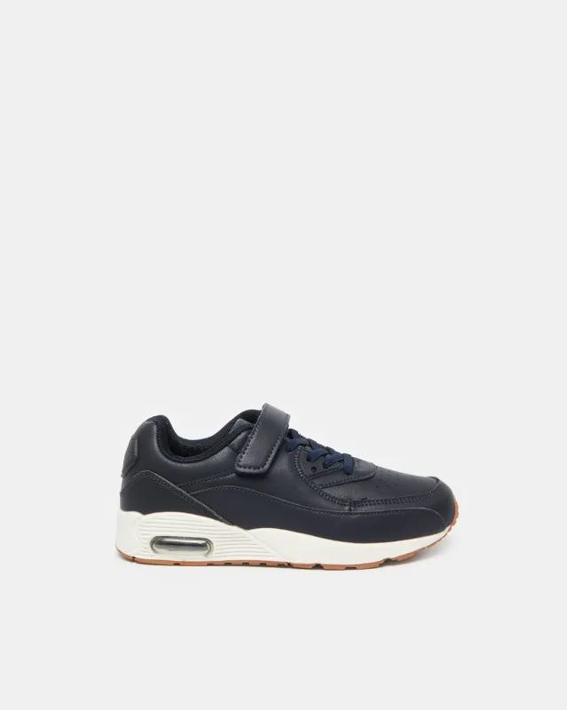 Senior Boys Navy Airbag Sneakers sold by Redtag