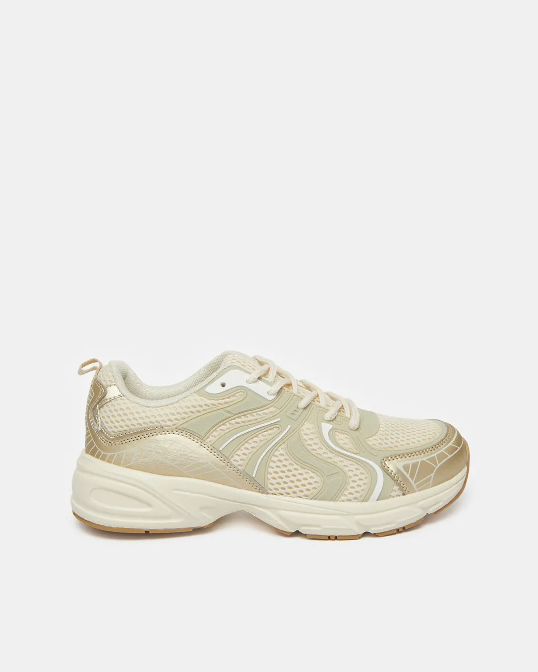 Women Beige Lace-Up Trainer sold by Redtag product image thumbnail 4