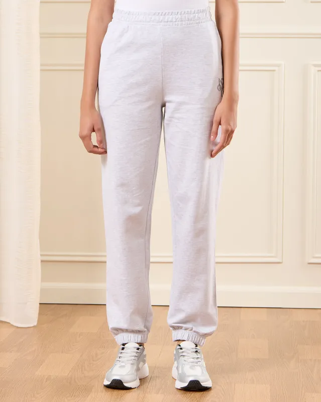 Women Grey Ribbed Hem Jog Pants sold by Redtag