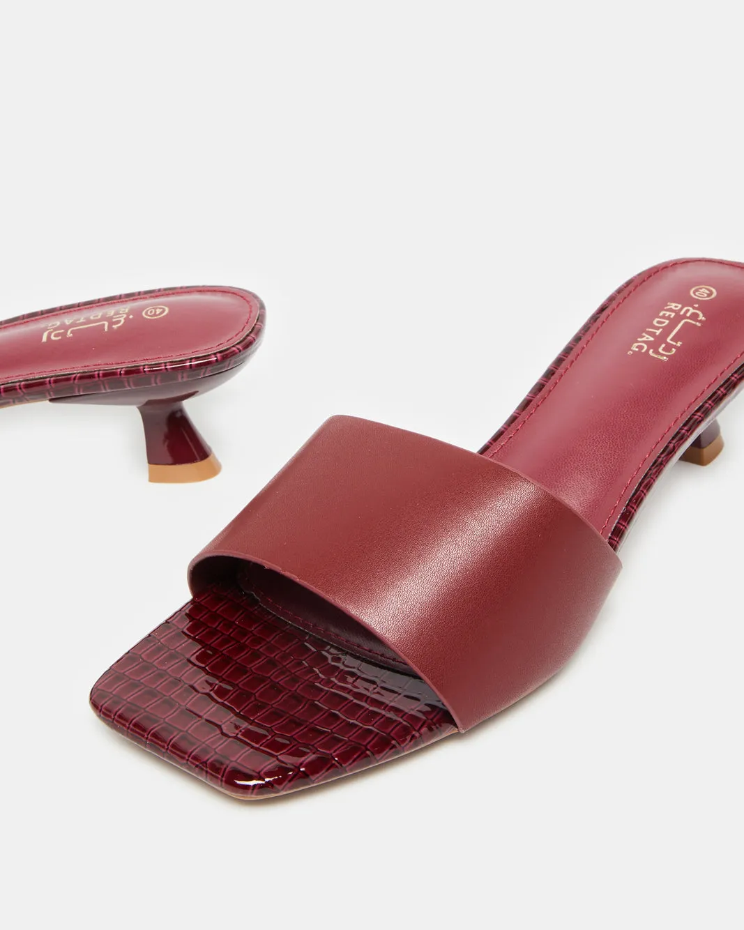 Women Burgundy Embellished Mule sold by Redtag product image thumbnail 3