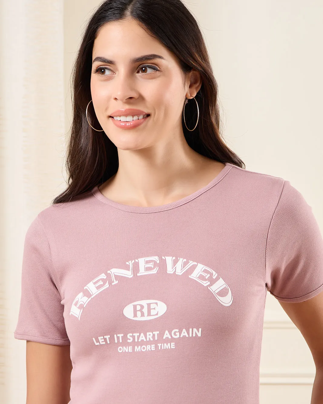 Women Pink Printed T-Shirt sold by Redtag product image thumbnail 4