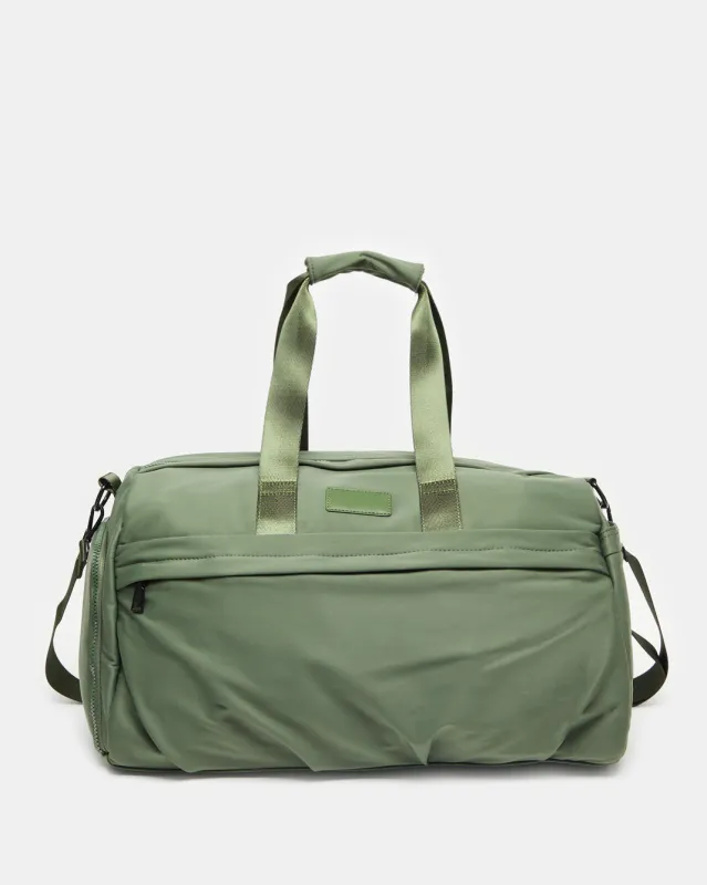 Green Nylon Duffle Bag sold by Redtag