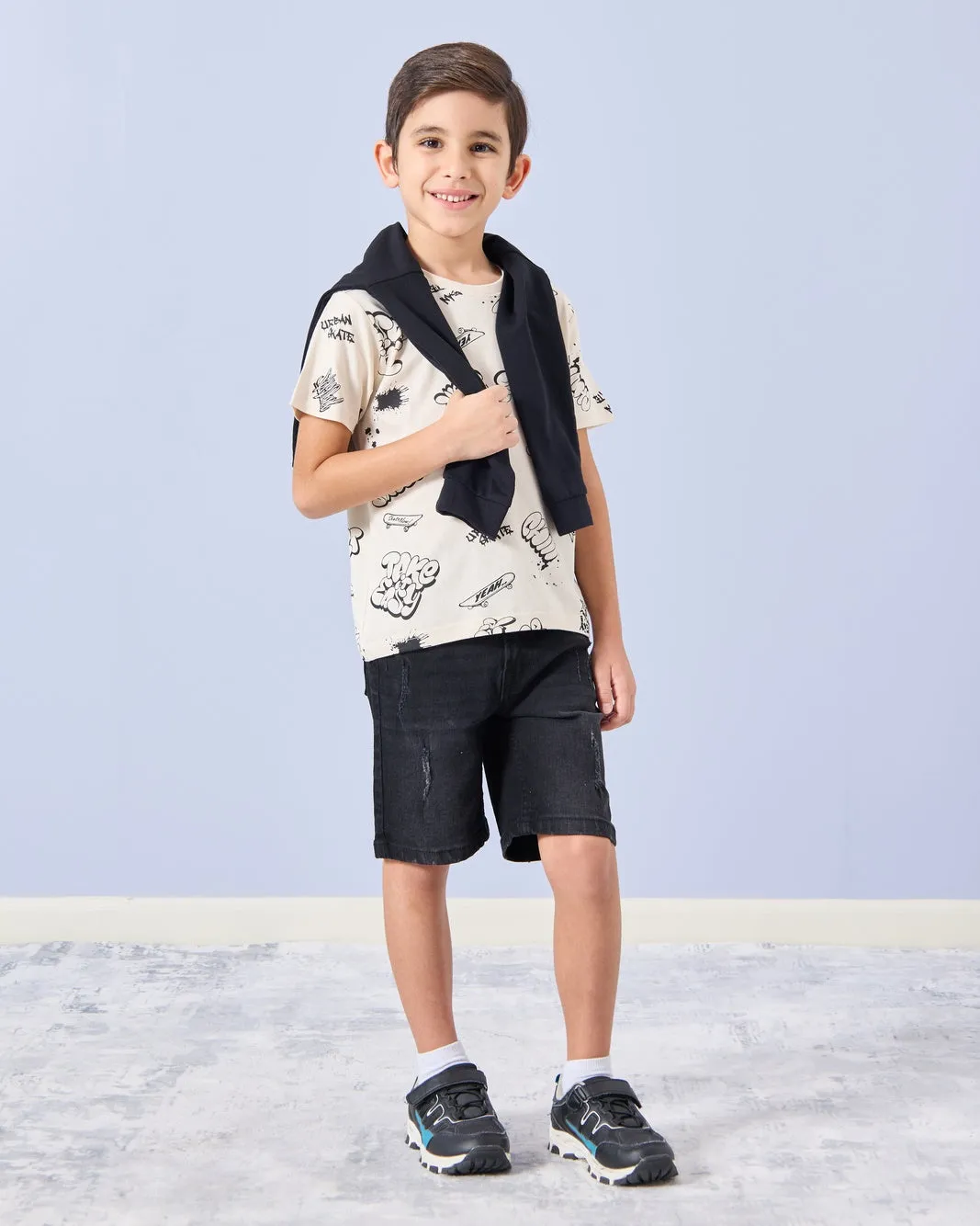 Boys Beige Printed T-Shirt sold by Redtag product image thumbnail 2