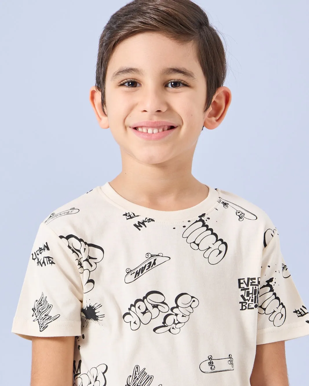 Boys Beige Printed T-Shirt sold by Redtag product image thumbnail 4
