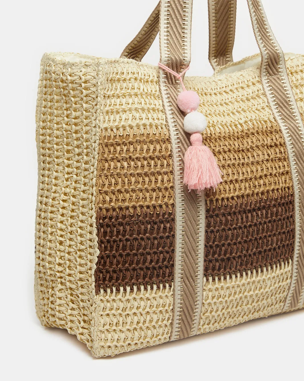 Women Multicolour Striped Beach Bag sold by Redtag product image thumbnail 3