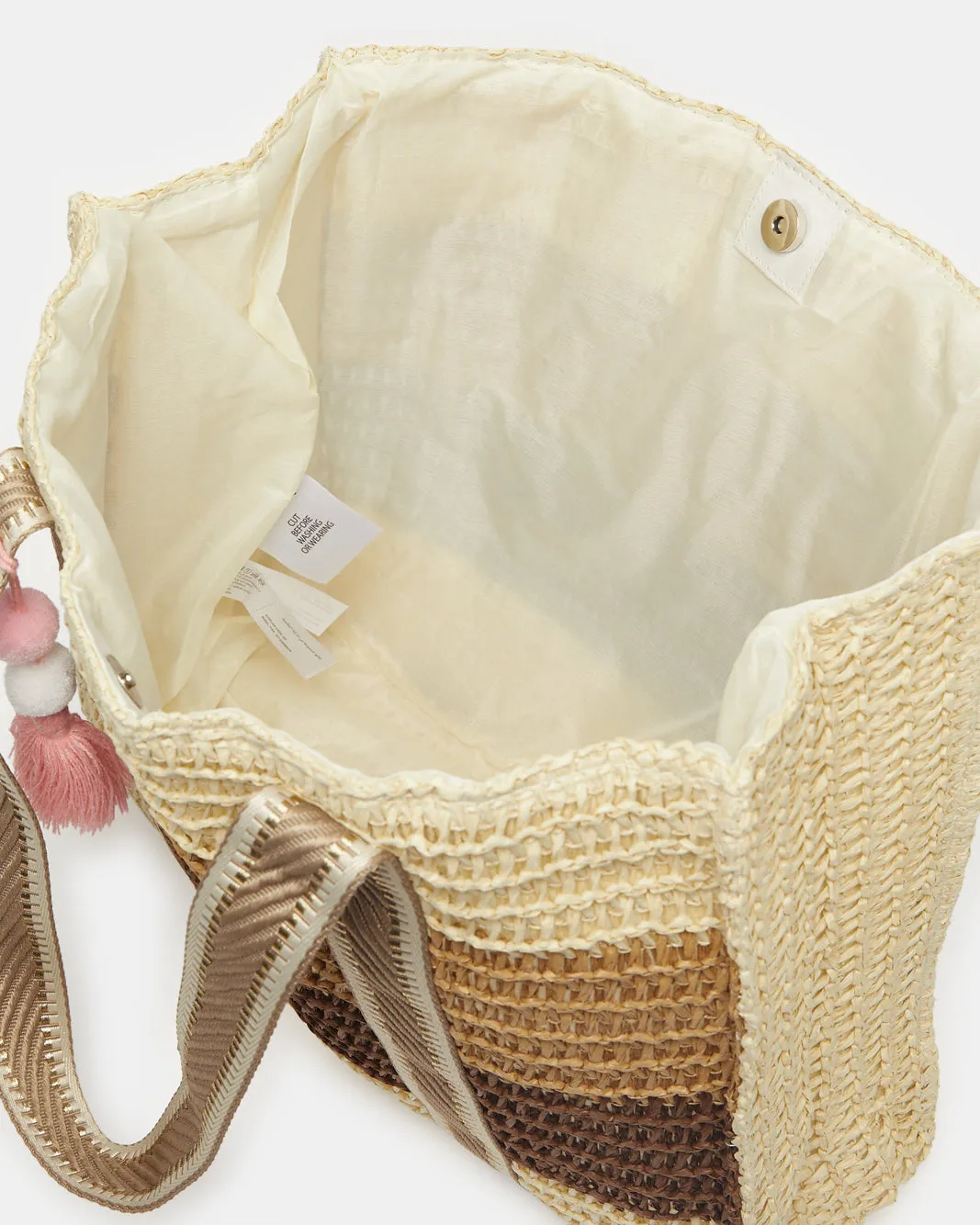 Women Multicolour Striped Beach Bag sold by Redtag product image thumbnail 4