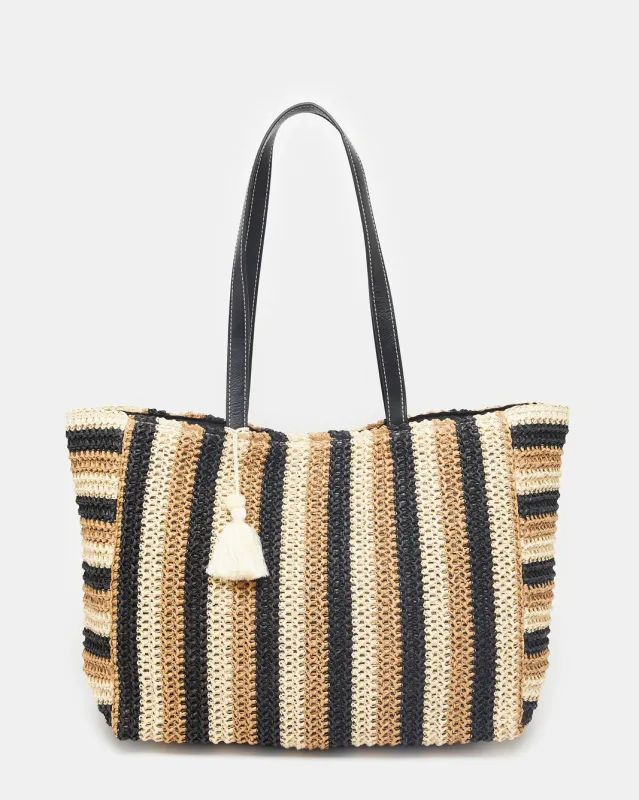 Women Multicolour Striped Beach Bag sold by Redtag