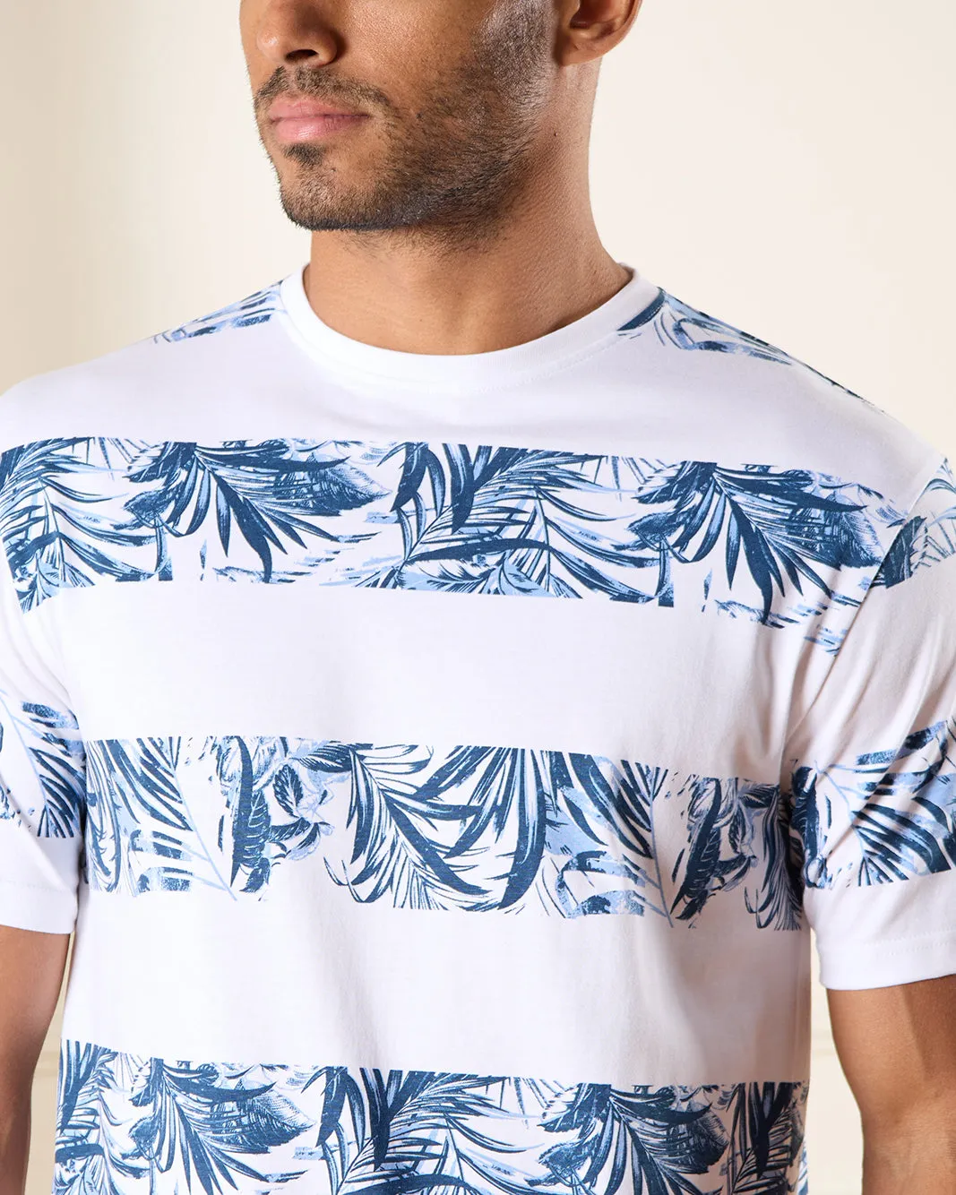 Men Blue Printed T-Shirt sold by Redtag product image thumbnail 4