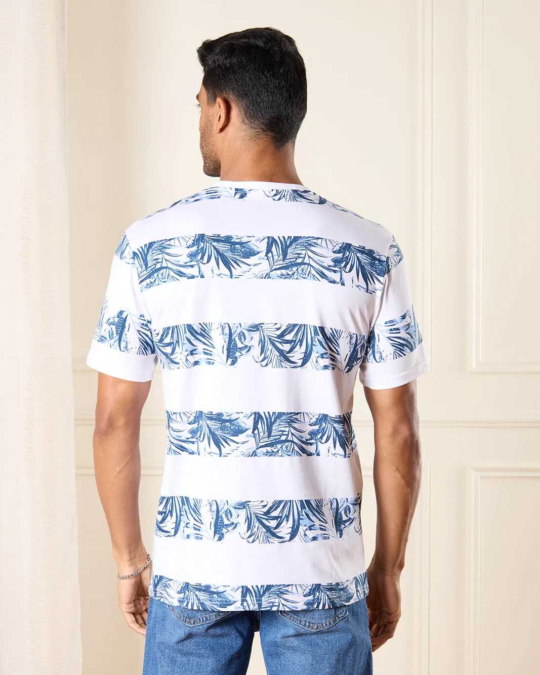 Men Blue Printed T-Shirt sold by Redtag product image thumbnail 3