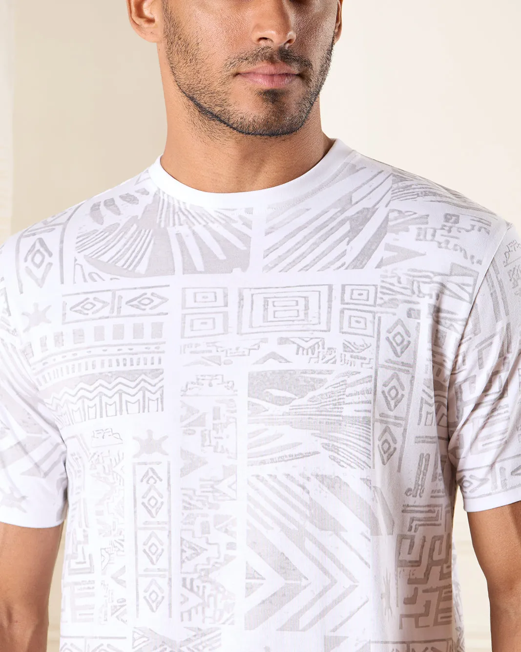 Men Grey Printed T-Shirt sold by Redtag product image thumbnail 4
