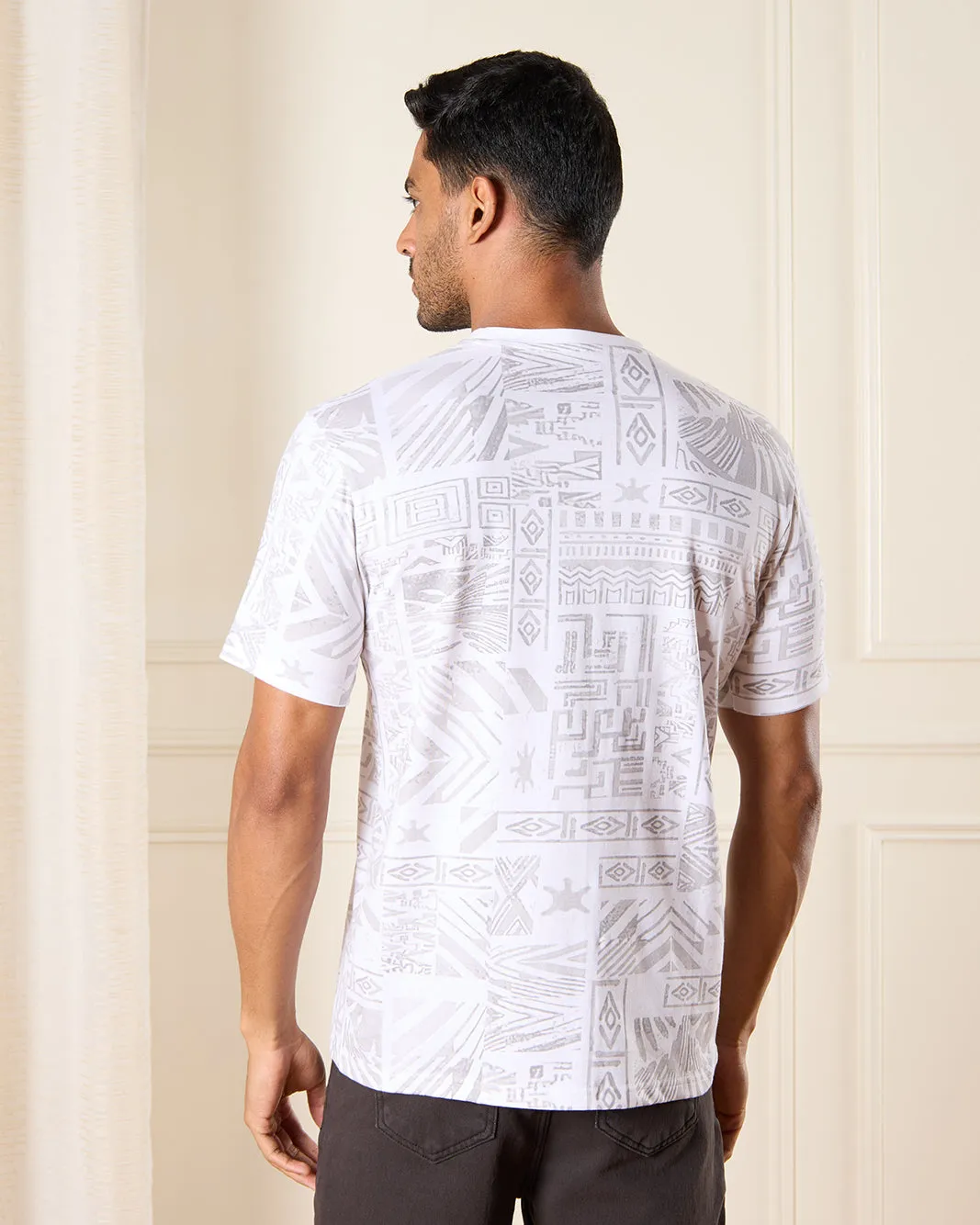 Men Grey Printed T-Shirt sold by Redtag product image thumbnail 3