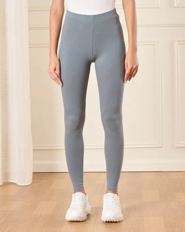 Women Grey Long Leggings Set (Pack of 2) sold by Redtag