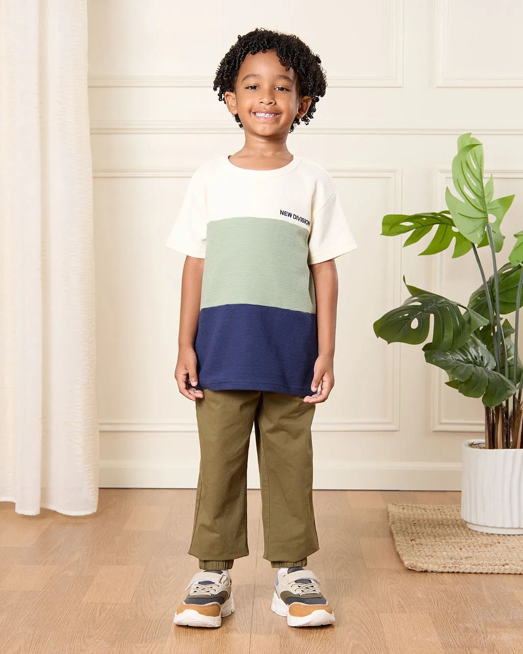 Boys Multicolour Cut & Sew T-Shirt sold by Redtag product image thumbnail 2