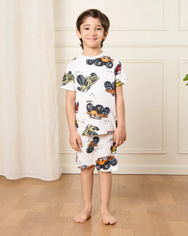 Boys Ivory Printed Pyjama Set (2 Piece) sold by Redtag