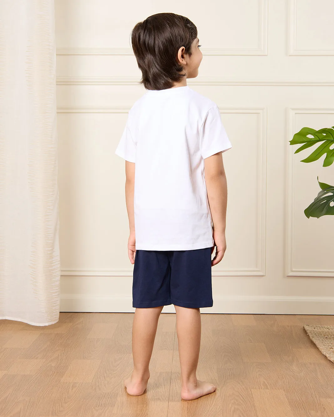 Boys White And Navy Nasa Print Pyjama Set (2 Piece) sold by Redtag product image thumbnail 4