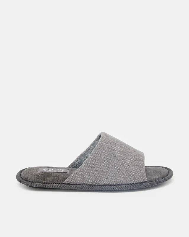 Men Grey Solid Slippers sold by Redtag