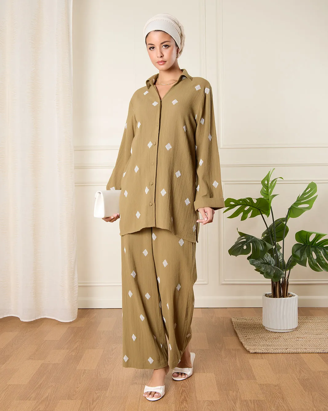 Women Green Embroidered Shirt sold by Redtag product image thumbnail 2