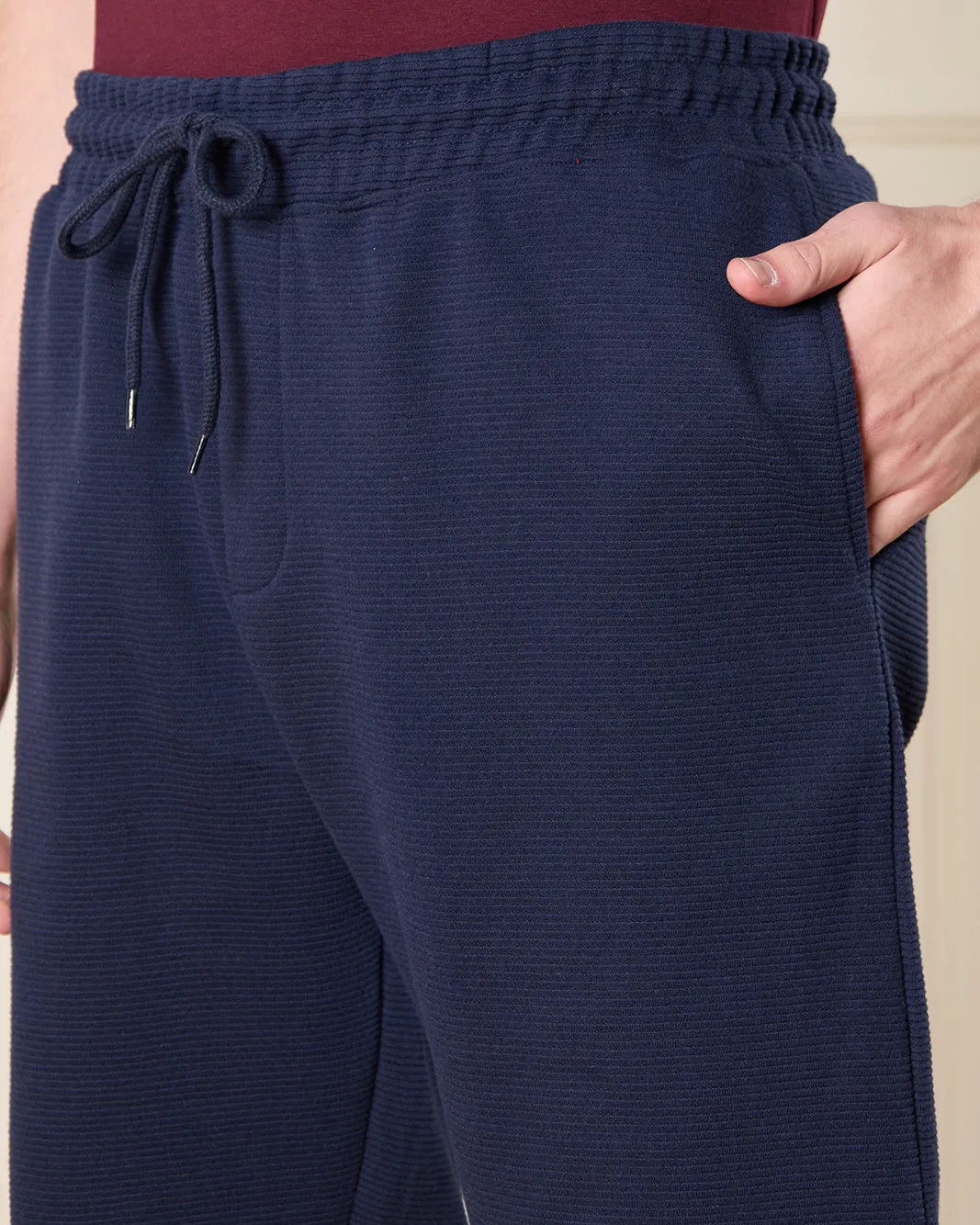 Men Navy Ottoman Lounge Shorts sold by Redtag product image thumbnail 4