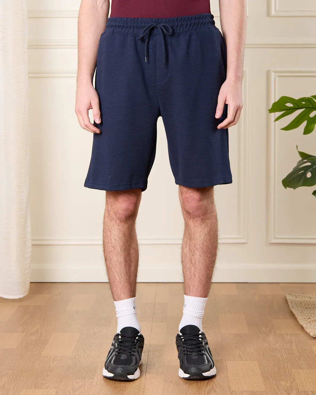 Men Navy Ottoman Lounge Shorts sold by Redtag