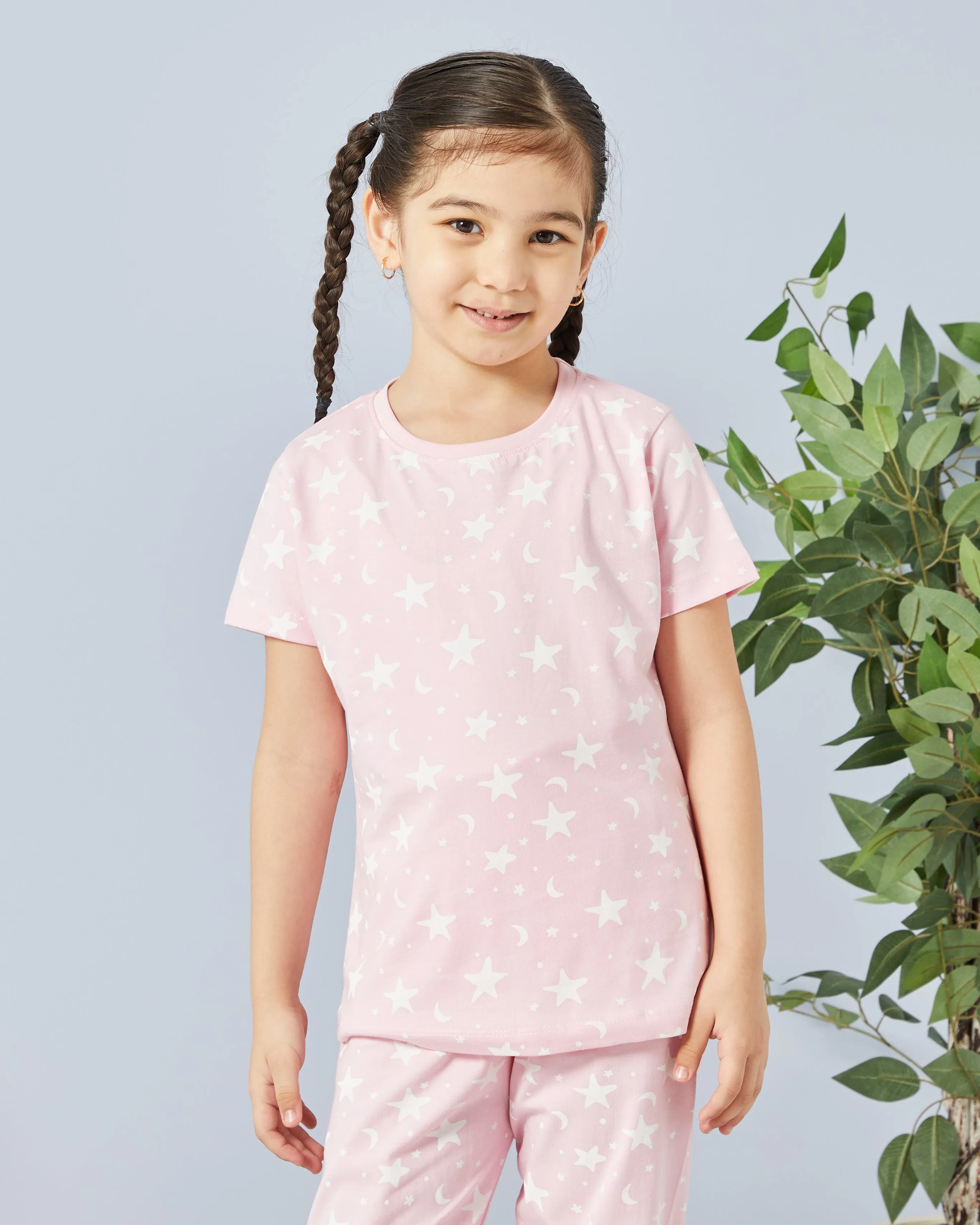 Girls Pink Star Print Pyjama Set (2 Piece) sold by Redtag product image thumbnail 2
