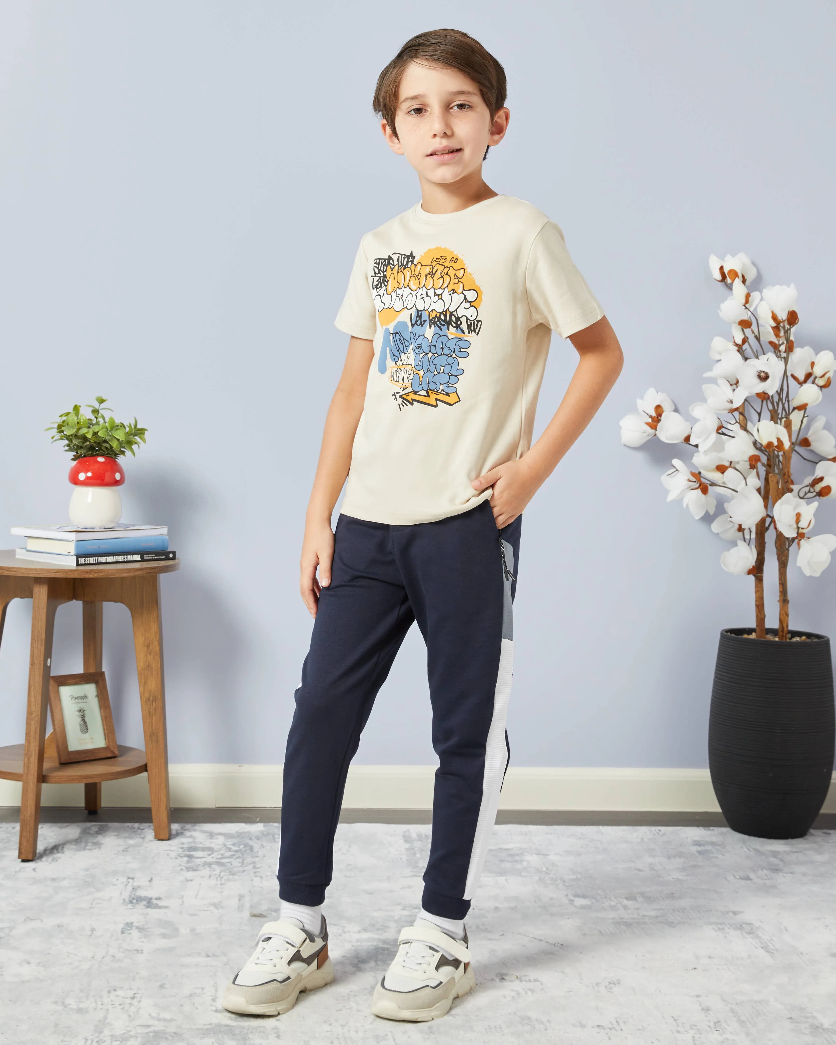 Boys Beige Printed T-Shirt sold by Redtag product image thumbnail 3