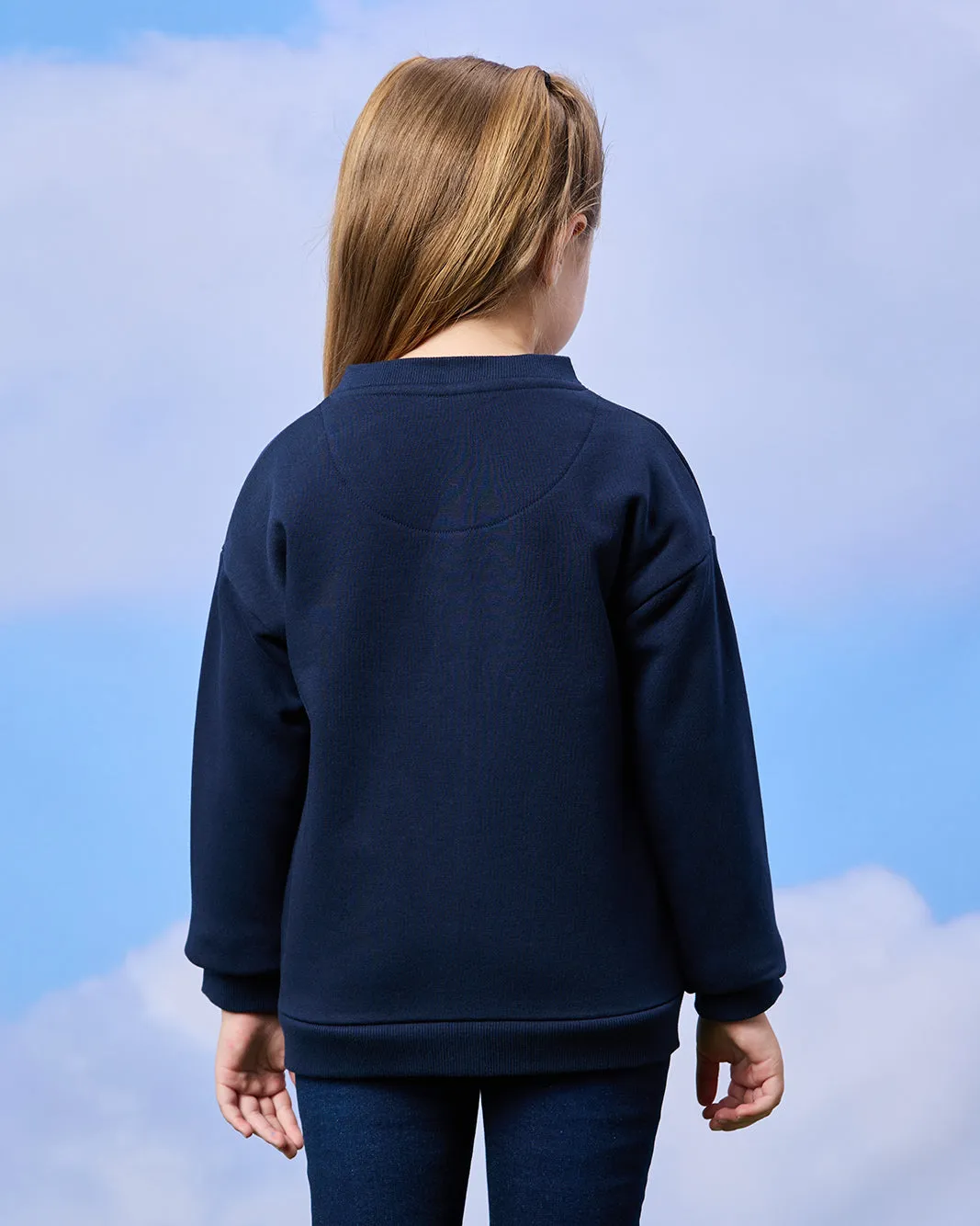 Girls Navy Button Front Cardigan sold by Redtag product image thumbnail 3