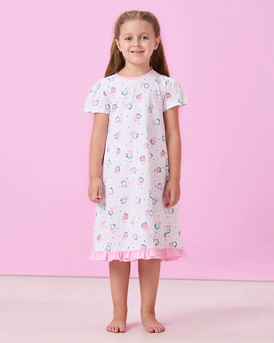 Girls White Floral Nightshirt sold by Redtag