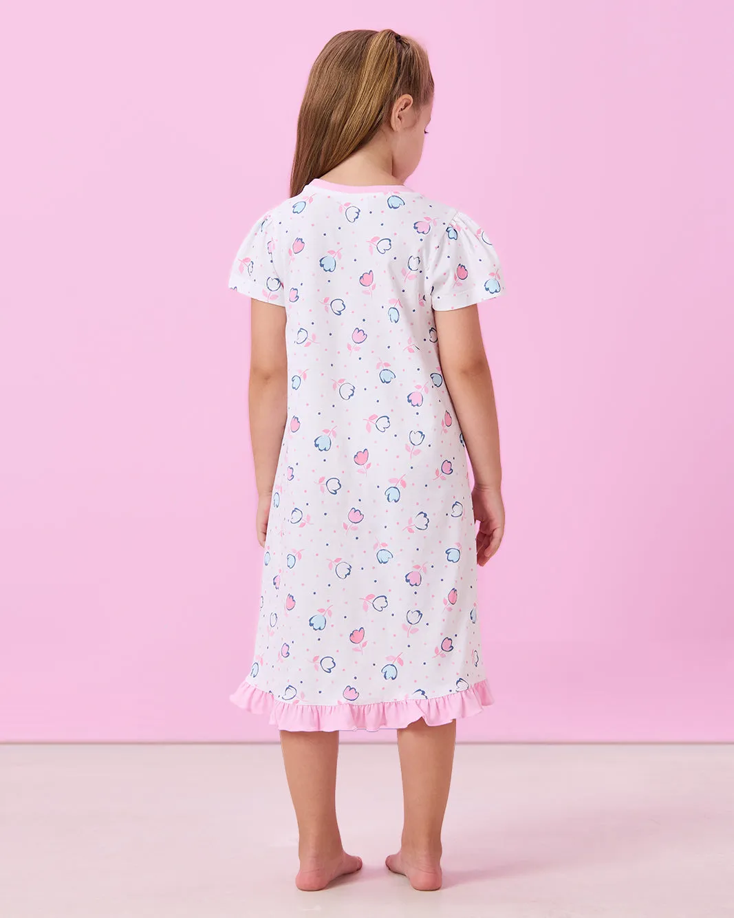 Girls White Floral Nightshirt sold by Redtag product image thumbnail 3