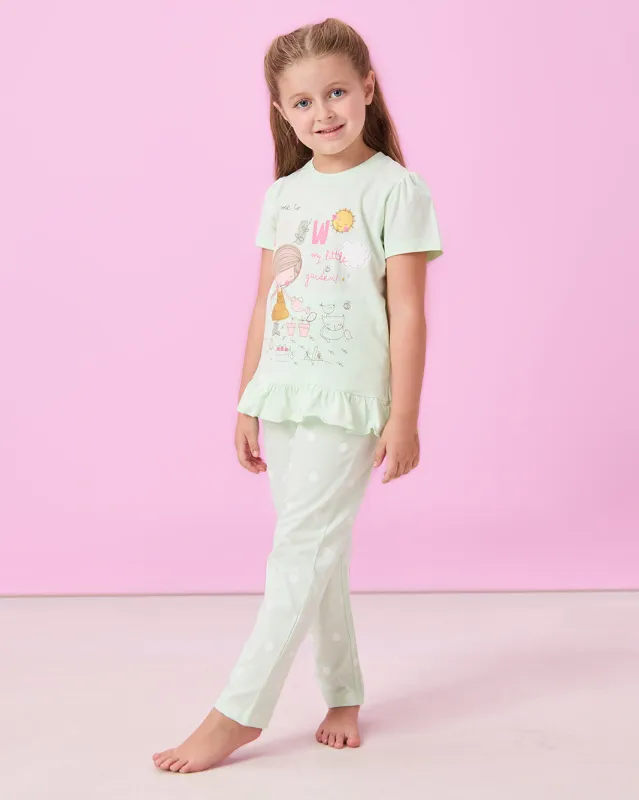 Girls Mint Printed Pyjama Set (2 Piece) sold by Redtag