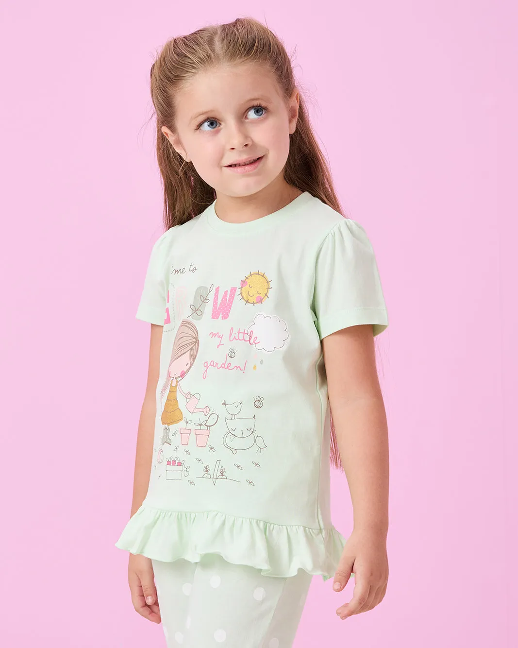 Girls Mint Printed Pyjama Set (2 Piece) sold by Redtag product image thumbnail 2