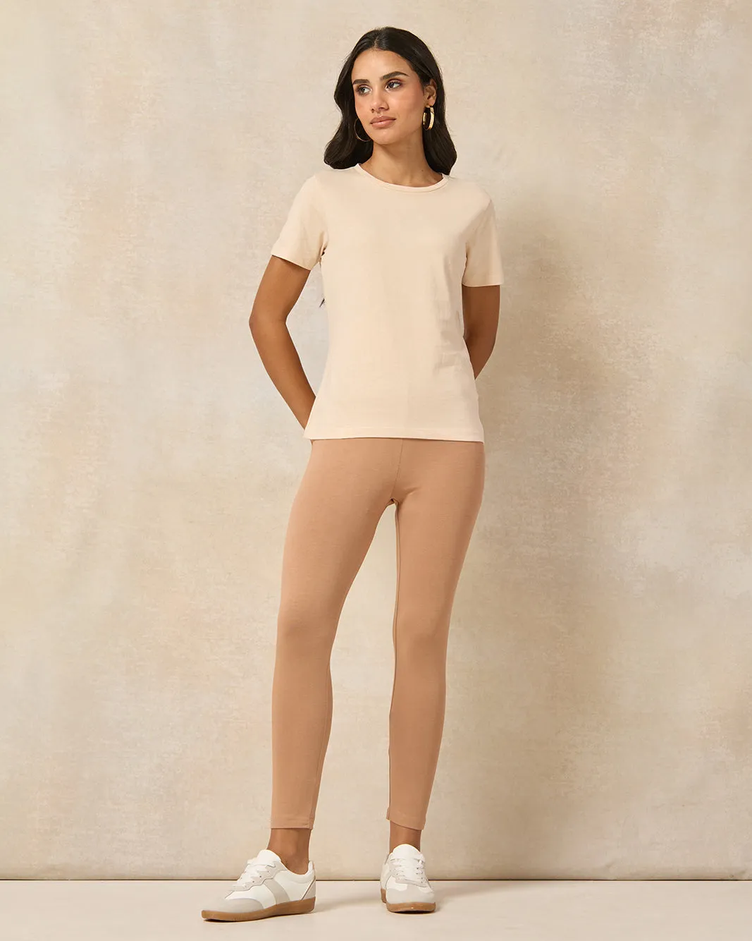 Women Brown Cropped Legging sold by Redtag product image thumbnail 2