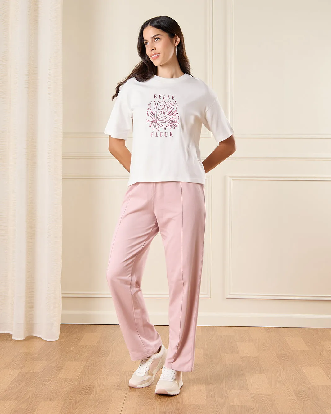 Women Pink Terry Active Pants sold by Redtag product image thumbnail 2