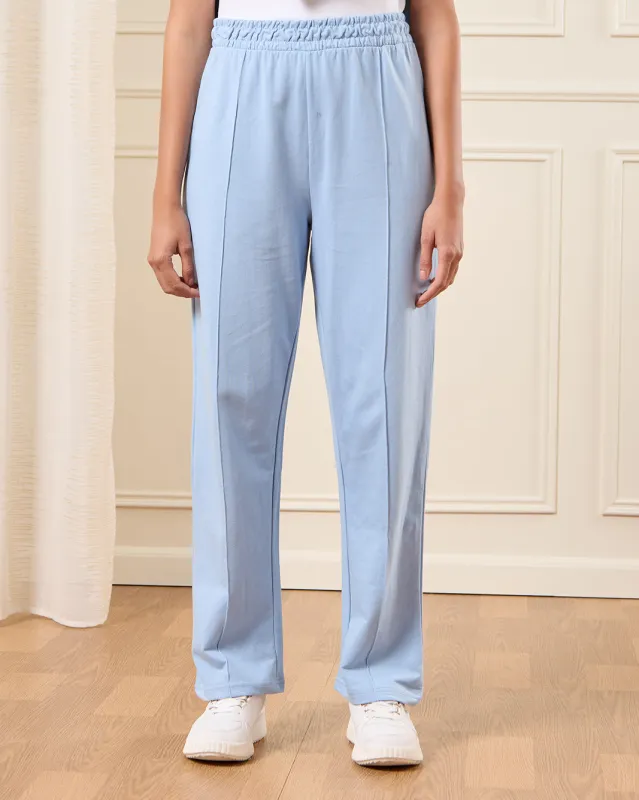 Women Blue Terry Trousers sold by Redtag