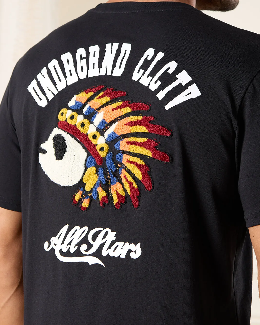 Men Black Cherokee Print T-Shirt sold by Redtag product image thumbnail 5