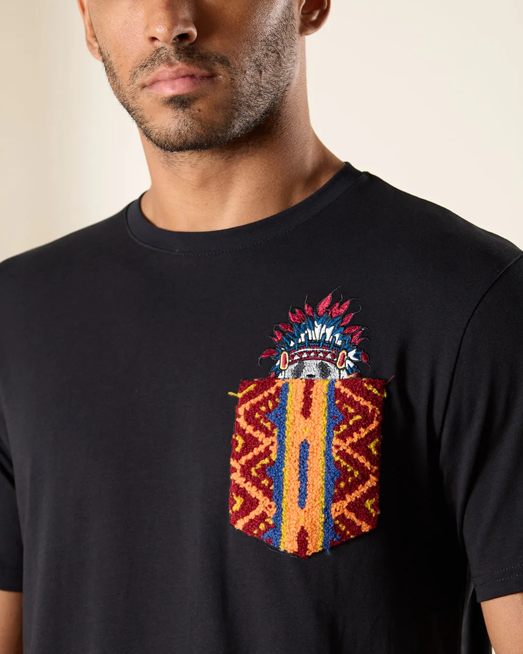 Men Black Cherokee Print T-Shirt sold by Redtag product image thumbnail 4