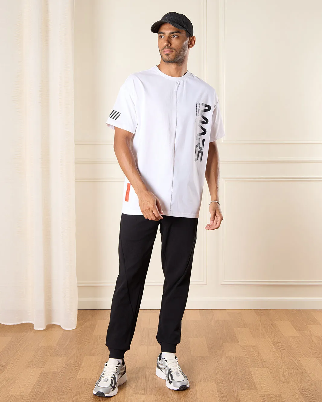Men White Mars Print T-Shirt sold by Redtag product image thumbnail 2