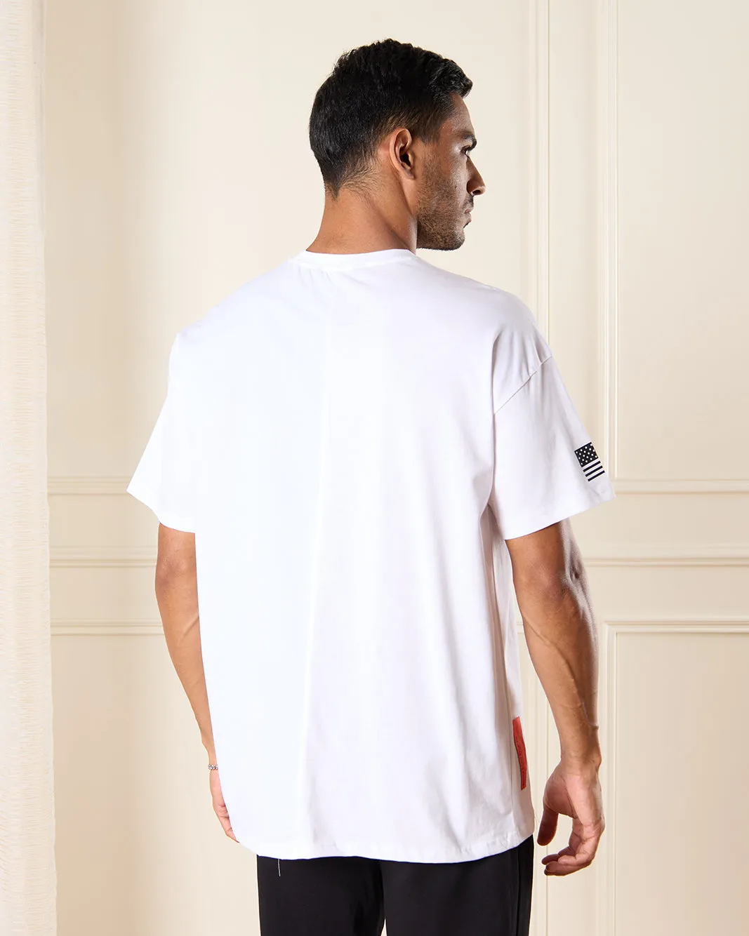 Men White Mars Print T-Shirt sold by Redtag product image thumbnail 3