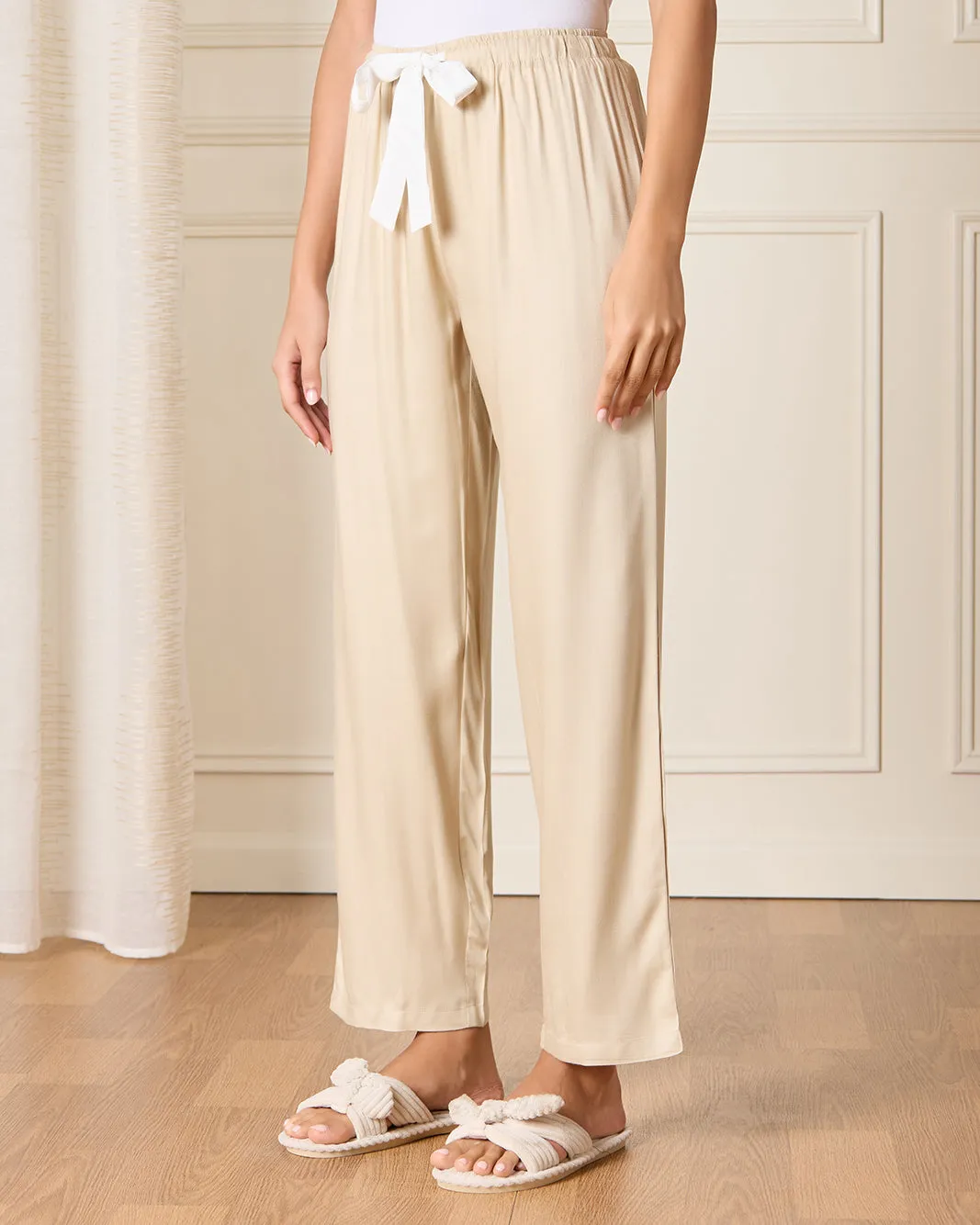 Women Beige Collared Pyjama Set (2 Piece) sold by Redtag product image thumbnail 3