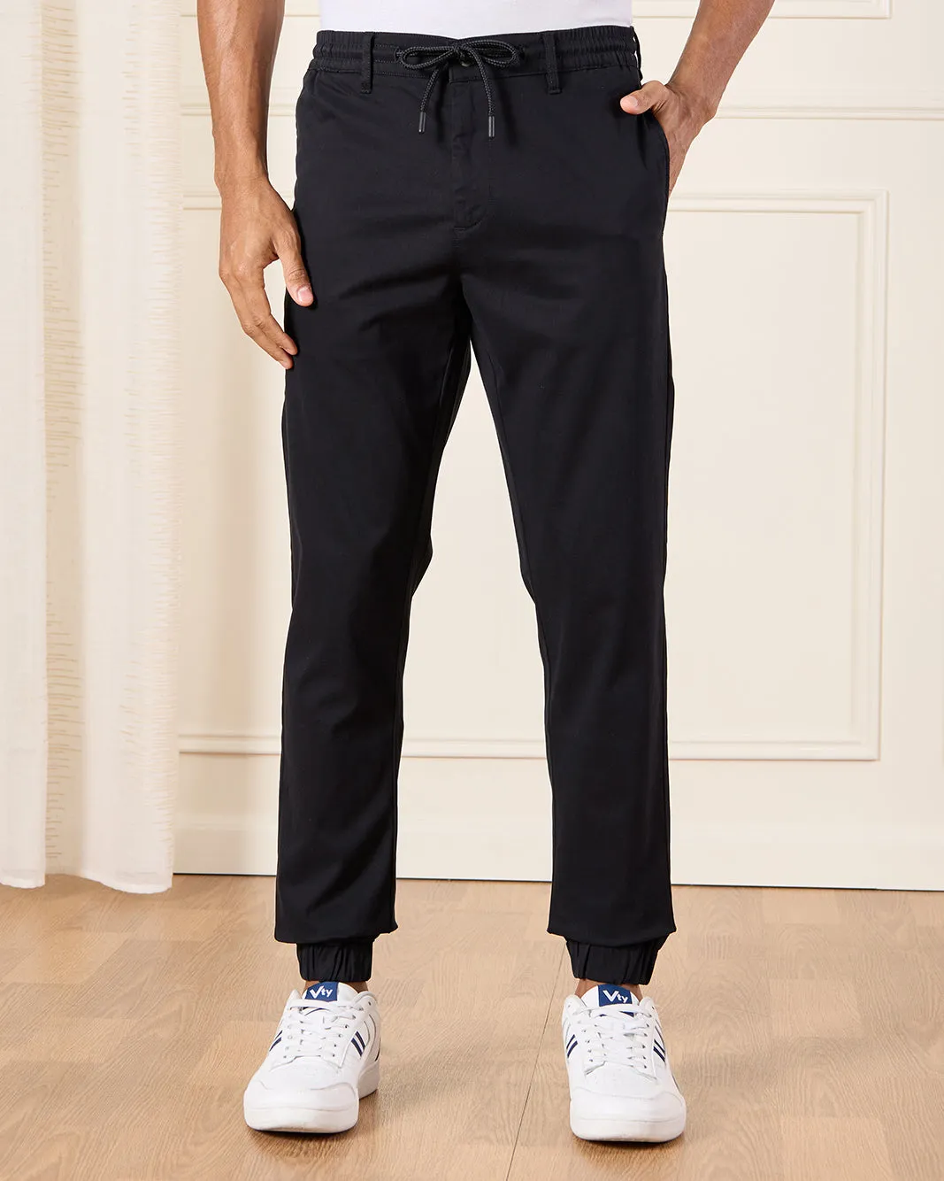 Men Navy Slim Fit Joggers sold by Redtag