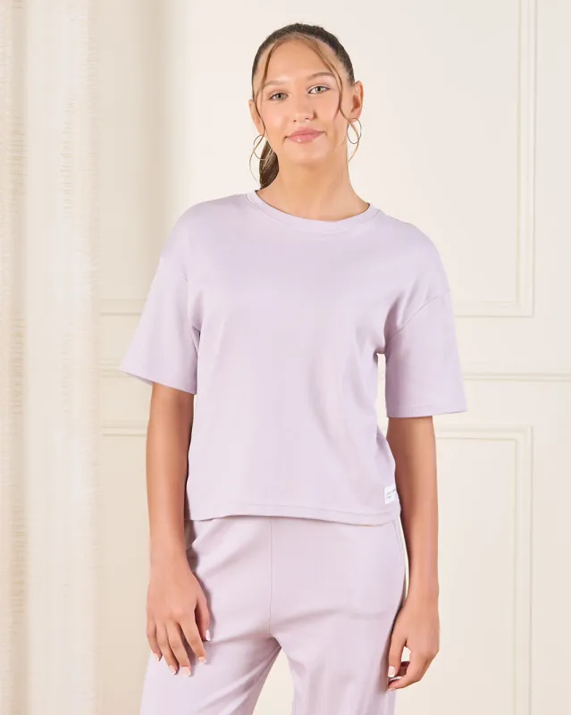 Senior Girls Lilac T-Shirt sold by Redtag