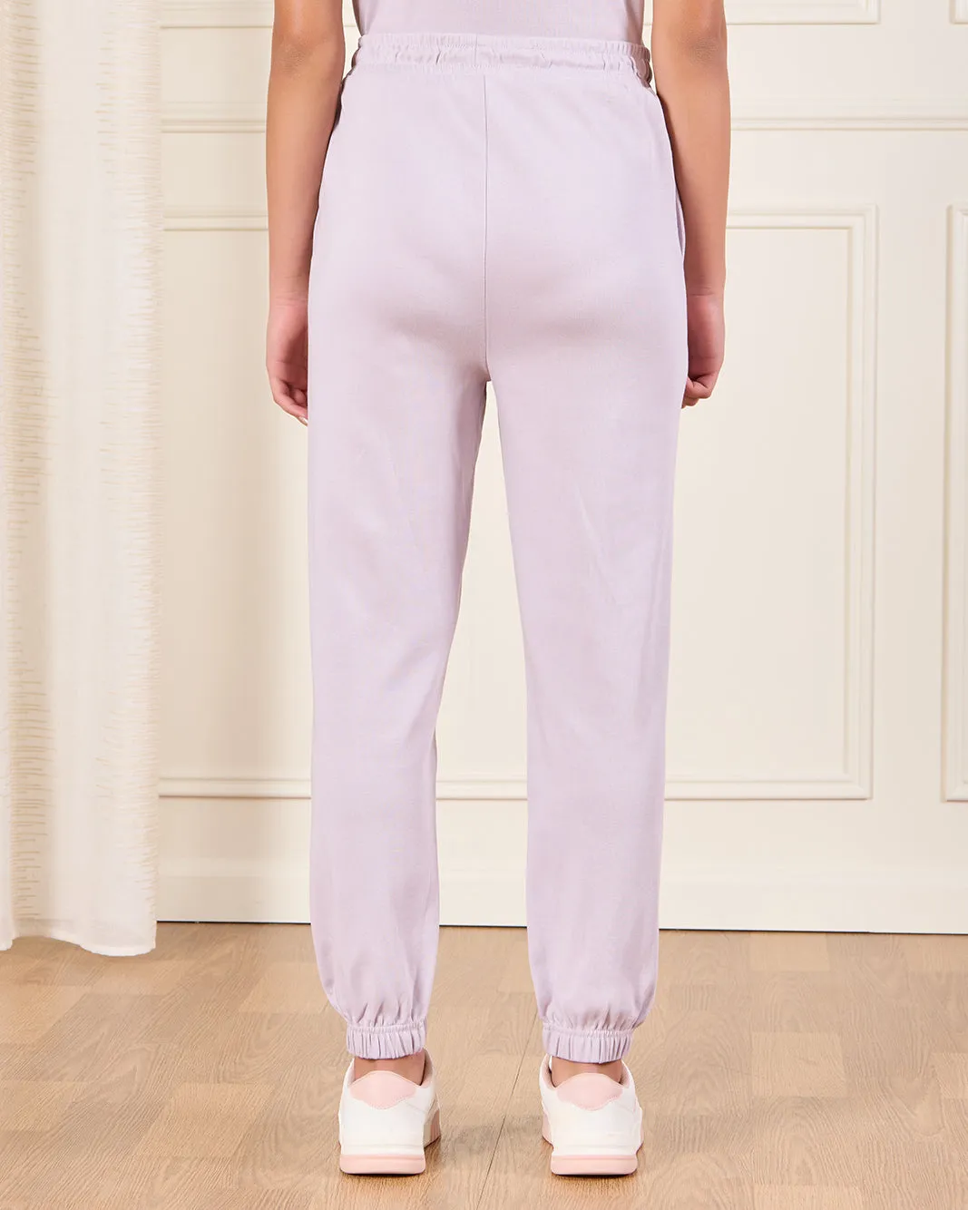 Senior Girls Lilac Print Active Pants sold by Redtag product image thumbnail 3