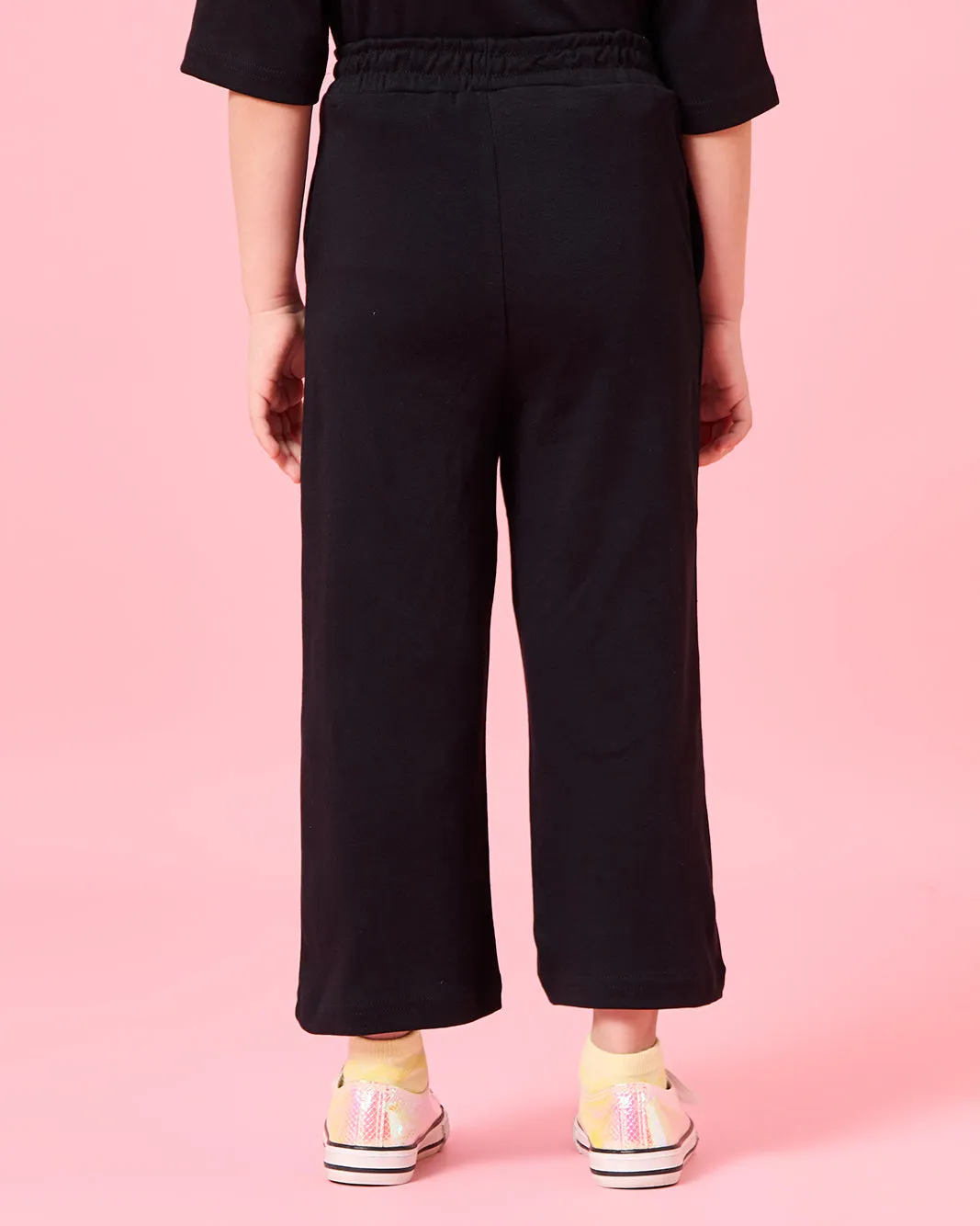 Girls Black Floral Print Active Pants sold by Redtag product image thumbnail 3