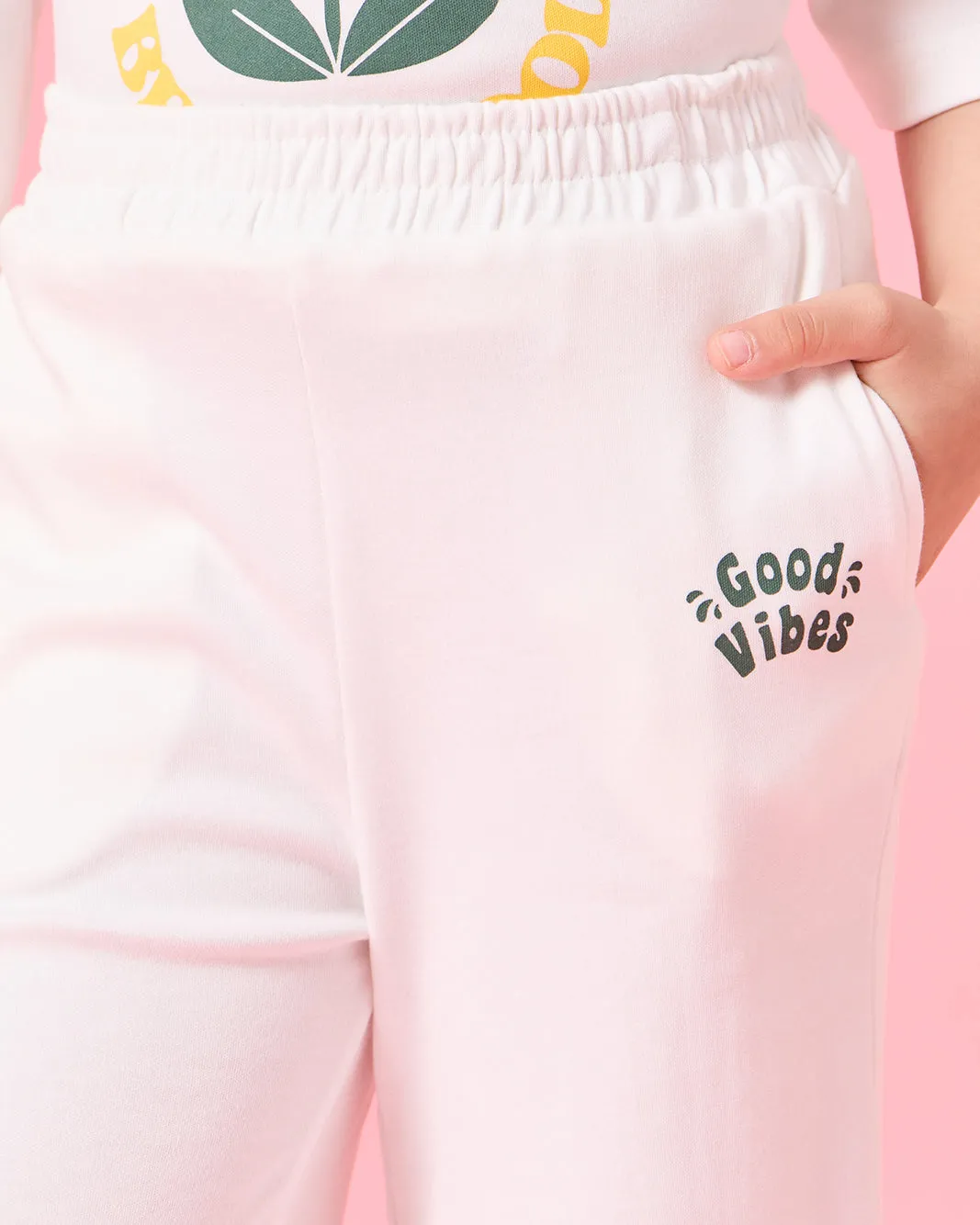 Girls Ivory Printed Active Pants sold by Redtag product image thumbnail 4