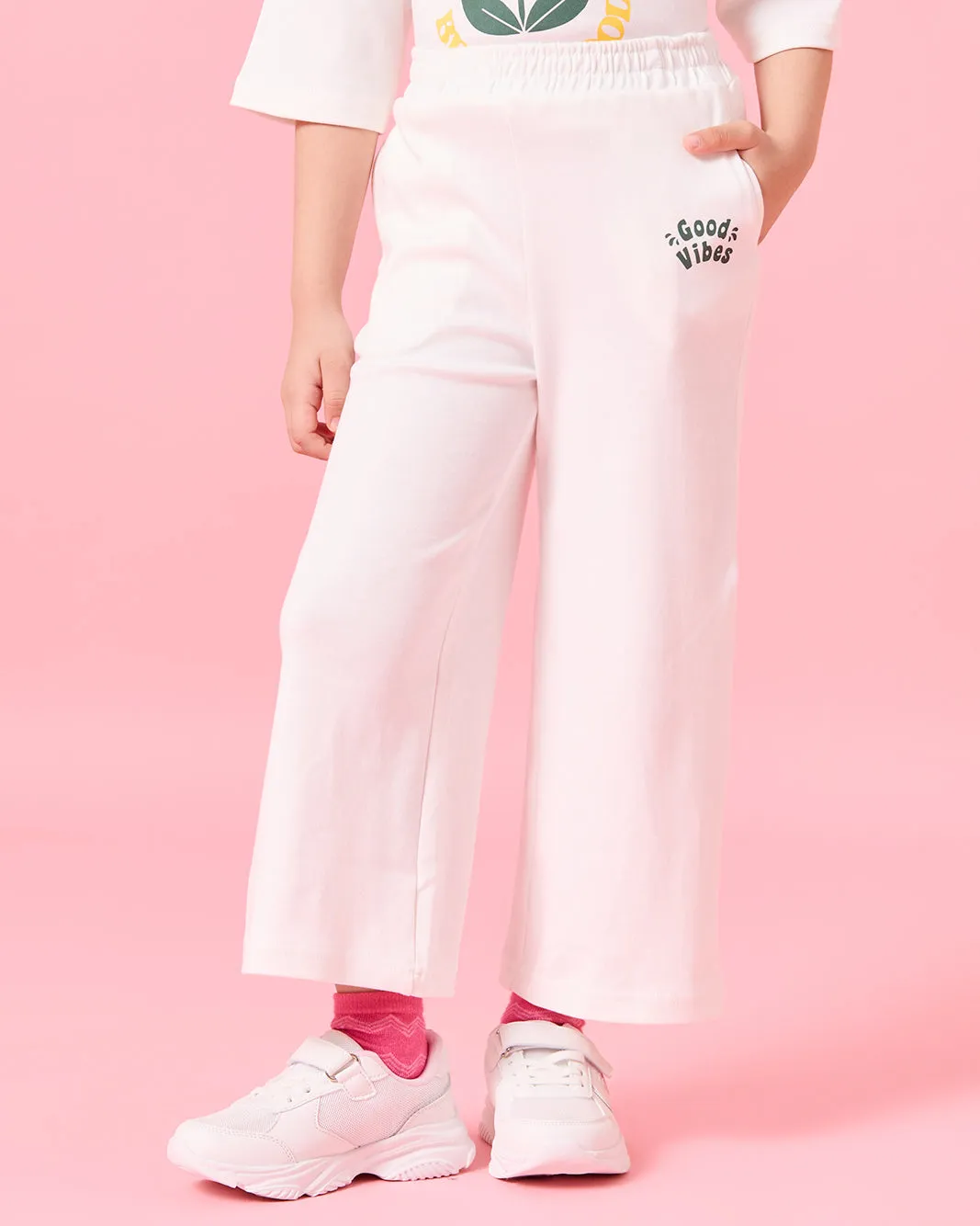 Girls Ivory Printed Active Pants sold by Redtag