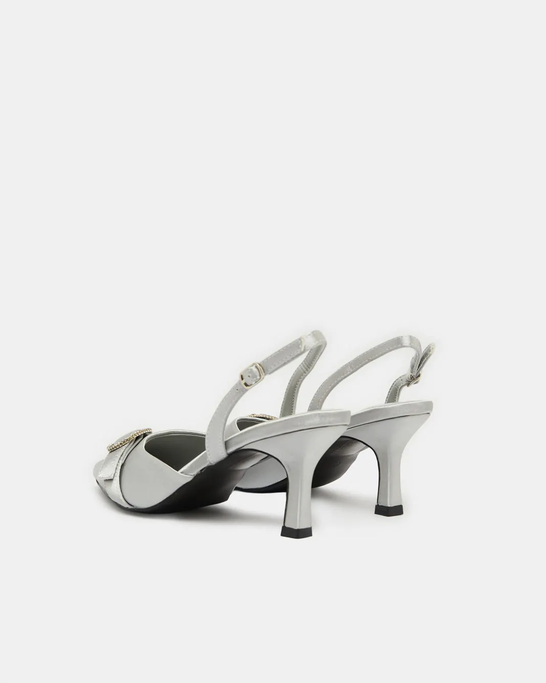 Women Grey Buckle Trim Slingback sold by Redtag product image thumbnail 3