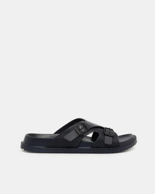 Men Navy Comfort Buckle Slide sold by Redtag
