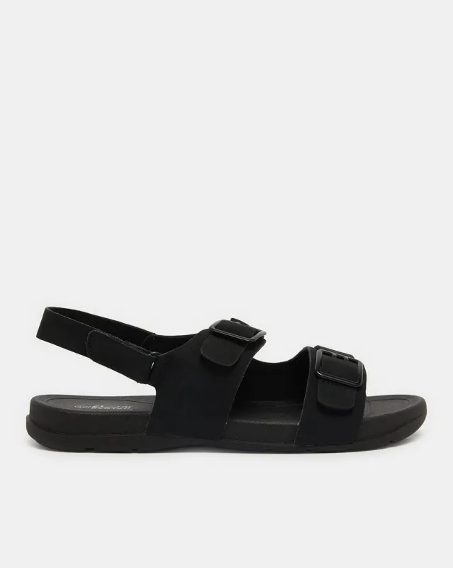 Senior Boys Black Comfort Sandals sold by Redtag