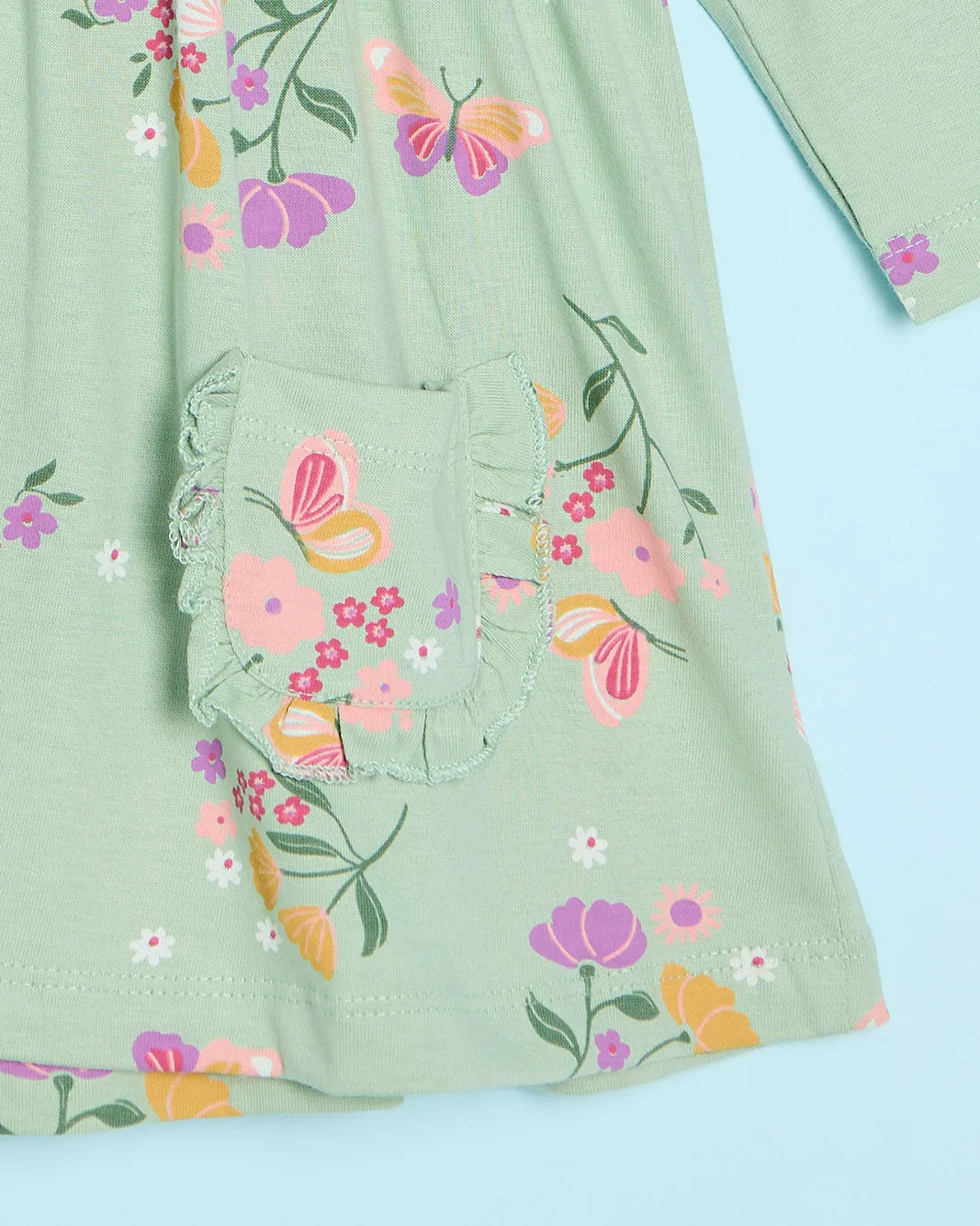 Infant Girls Green Floral Print Dress sold by Redtag product image thumbnail 3