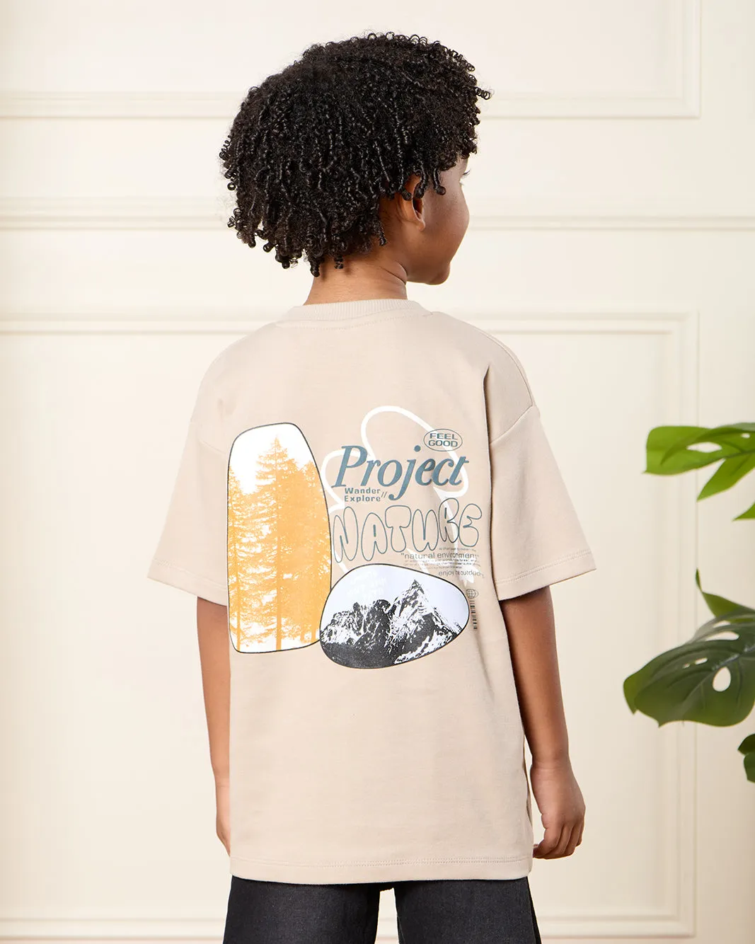 Boys Beige Printed T-Shirt sold by Redtag product image thumbnail 3